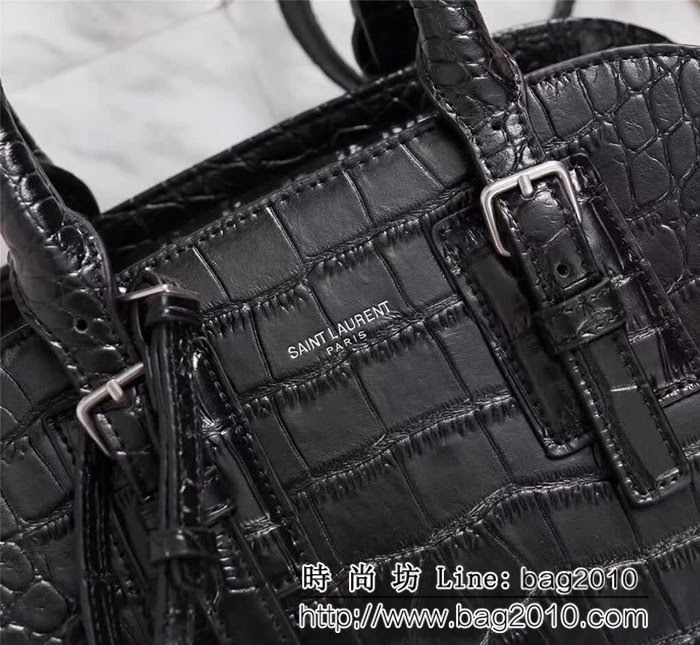 YSL聖羅蘭 新款 鱷魚紋油臘皮手提肩背包 59906 YAS1060